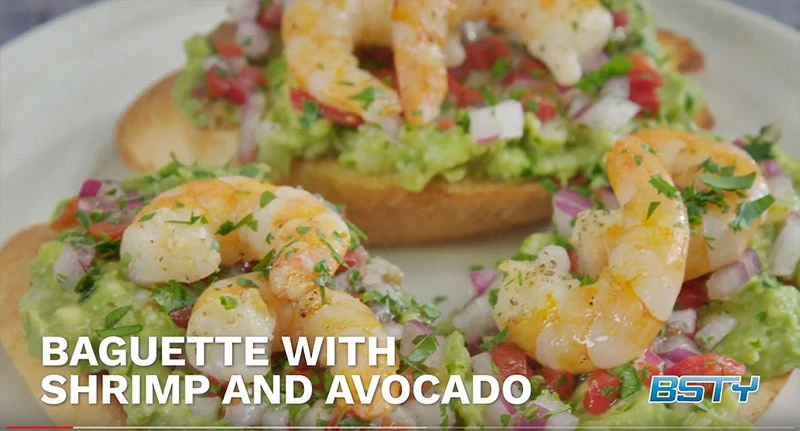 Baguette with Shrimp and Avocado